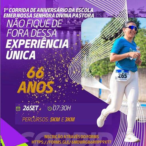 Capa do evento CORRIDA DIVINA PASTORA