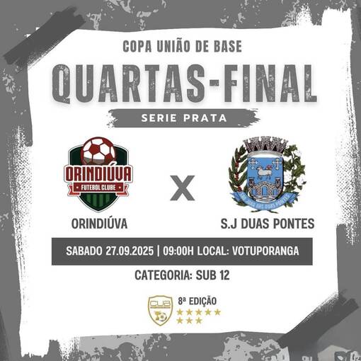 Copertura dell'evento Copa Unio - Orindiva X S. J Duas Pontes - Sub 12 - Quartas-Final