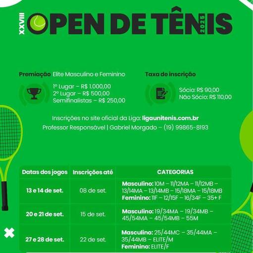 Event cover XXVIII AAA OPEN DE TNIS 2025