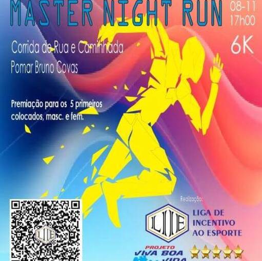 Event cover MASTER NIGHT RUN - Corrida de Rua e Caminhada 
