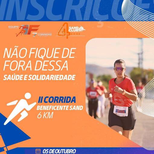 Portada del evento II CORRIDA BENEFICENTE SAND CLUB 6KM