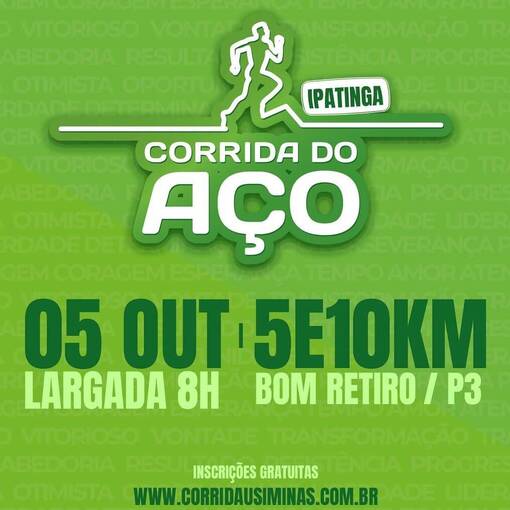Couverture de l'vnement Corrida do Ao Ipatinga - 2025