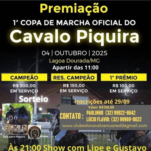 Event cover 1� COPA DE MARCHA OFICIAL DO CAVALO PIQUIRA 