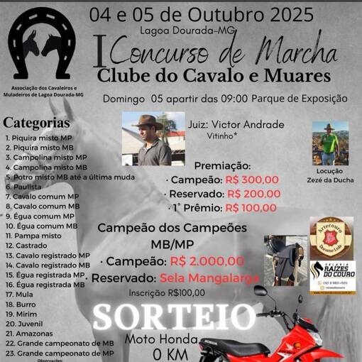 Event cover 1� Concurso de Marcha do Clube do Cavalo e Muares