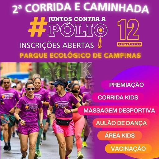 Event cover 2 Corrida e Caminhada Rotary - Club de Campinas Andorinhas e Campinas Sul - #JUNTOS CONTRA A PLIO