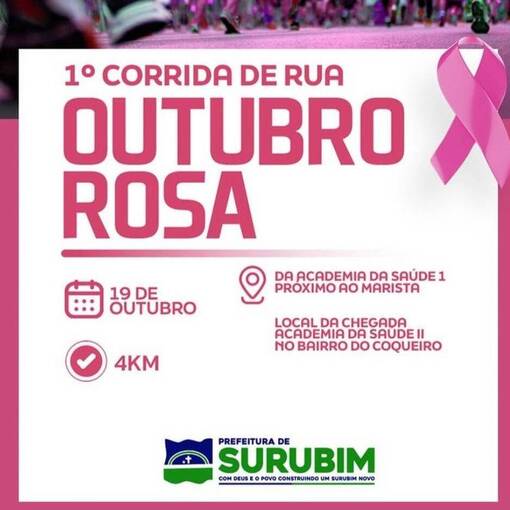 Event cover 1 Corrida de Rua - Outubro Rosa
