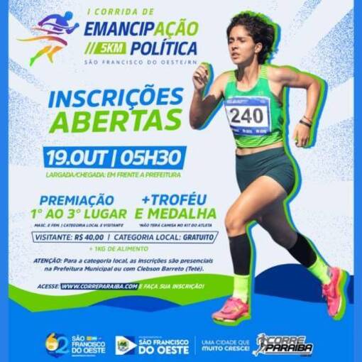 Portada del evento 1 CORRIDA DE SO FRANCISCO DO OESTE