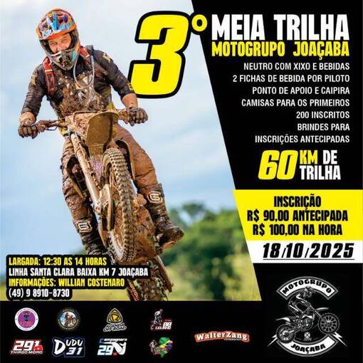 Event cover 3 MEIA TRILHA MOTOGRUPO JOAABA