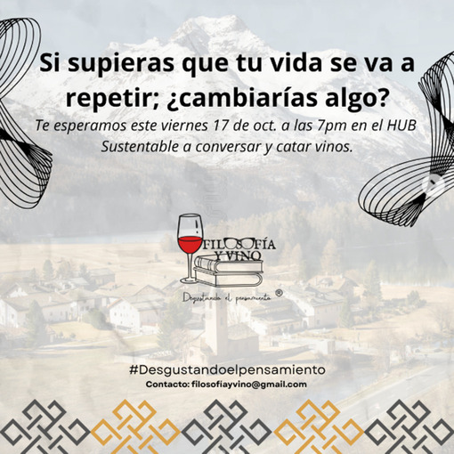 Capa do evento Filosof�a y Vino. 17-Octubre-2025
