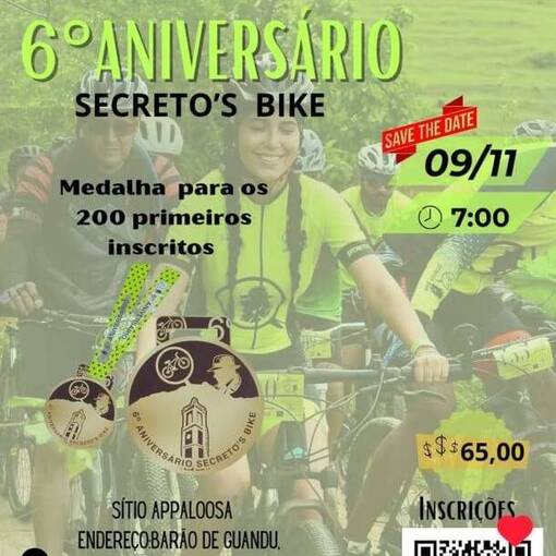 Event cover 6 Aniversrio Secreto's bike 