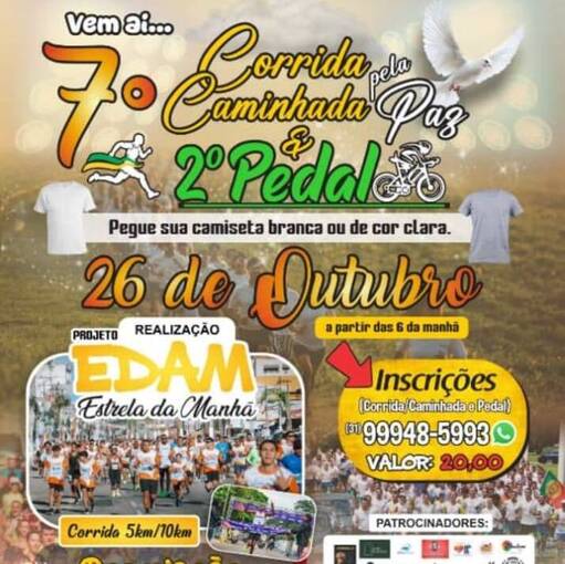 Event cover 7 CORRIDA E CAMINHADA E 2 PEDAL PELA PAZ