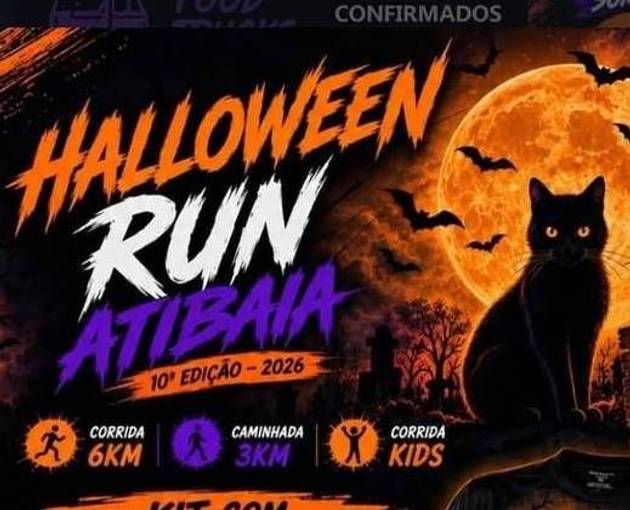Event cover HRUN HALLOWEEN RUN ATIBAIA EDIÇÃO ESPECIAL DE 10 ANOS