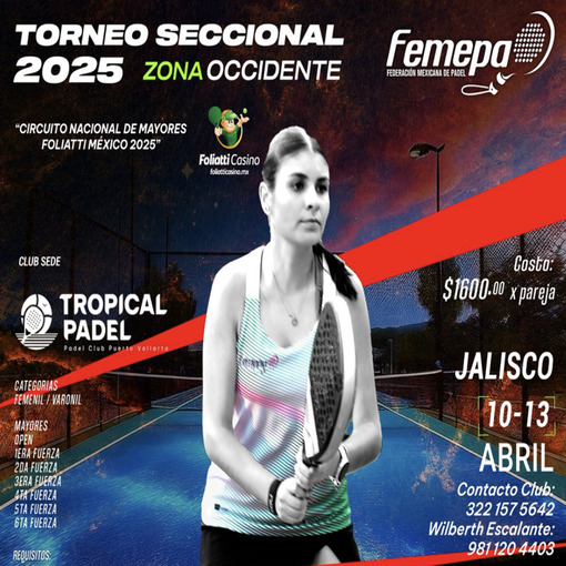 Copertura dell'evento SECCIONAL OCCIDENTE 2025 - CIRCUITO MAYOR / OPEN
