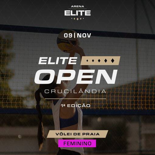 Event cover Open Elite Crucilndia - Volei de Praia Feminino