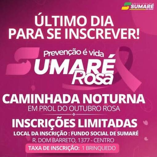 Capa do evento Caminhada Sumar Rosa 2025