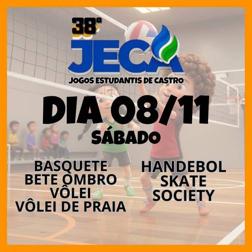 08/11 - JECA 2025 (Basquete, BeteOmbro, Handebol, Skate, Society, Vlei, Volei de Praia) no Fotop