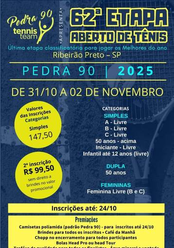 62 Aberto de Tnis - Pedra 90 - Ribeiro Preto - CFTRP on Fotop