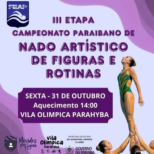 Event cover TERCEIRA ETAPA CAMPEONATO PARAIBANO DE NADO ARTISTICO DE FIGURAS E ROTINAS
