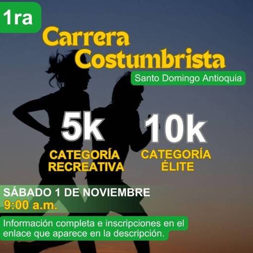 Portada del evento 1ERA CARRERA COSTUMBRISTA SANTO DOMINGO