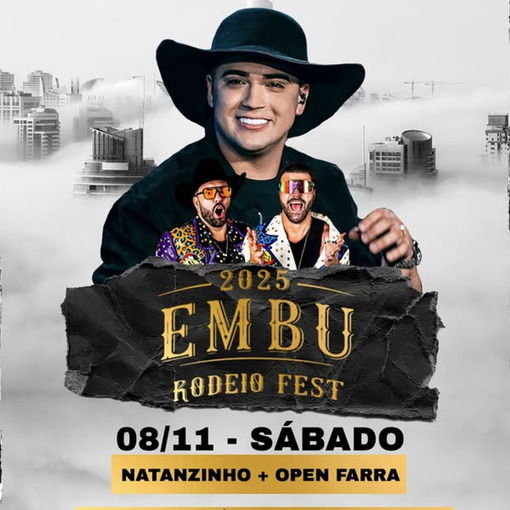 Event cover NATANZINHO LIMA SHOW - EMBU DAS ARTES - RODEIO FEST - SBADO 08