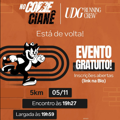 Capa do evento UDG Running Crew - No Corre Cian