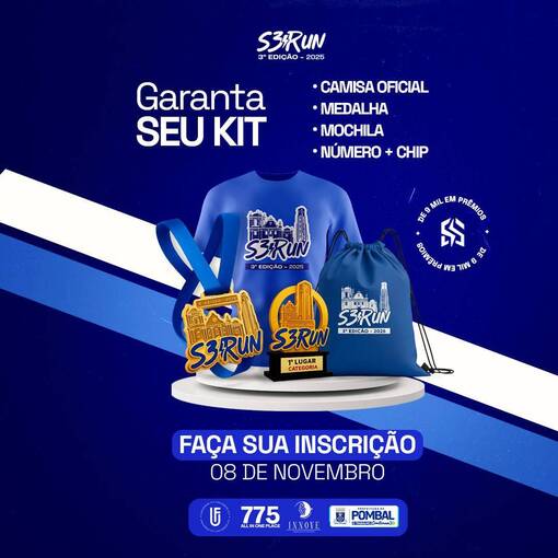 Capa do evento 3 EDIO DA S3 RUN DE POMBAL - PB