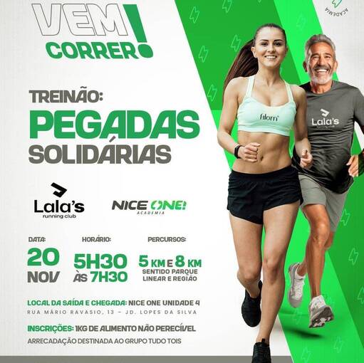 Event cover Treino LALA'S RUNNING com caf -  NICE ONE