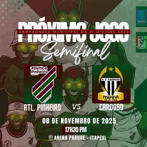 Event cover Campeonato Municipal de Itapevi Veterano da 2 Diviso I Cardoso X Atl.Pinheiro 
