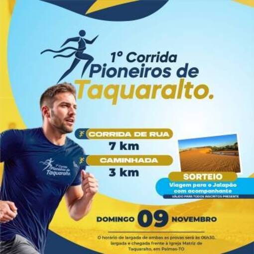 Copertura dell'evento 1� Corrida Pioneiros de Taquaralto