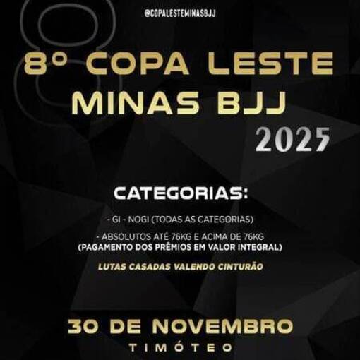 Event cover 8 Copa Leste de Minas BJJ