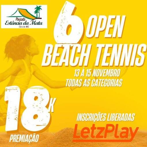 Event cover 6� OPEN BEACH TENNIS POUSADA ESTANCIA DA MATA
