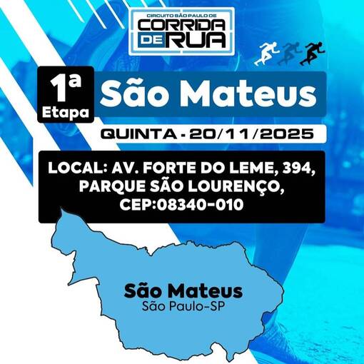 Portada del evento Circuito So Paulo de Corrida de Rua - 1 Etapa So Matheus