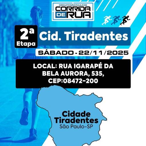 Portada del evento Circuito So Paulo de Corrida de Rua - 2 Etapa Cidade Tiradentes