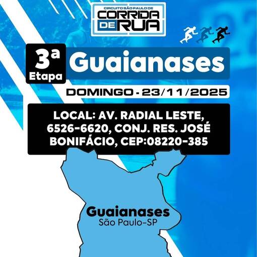 Portada del evento Circuito So Paulo de Corrida de Rua - 3 Etapa Guaianases 