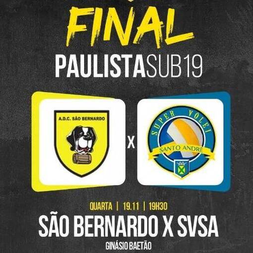 Capa do evento SAO BERNARDO X SANTO ANDR SVSA  - VLEI SUB19 MASC