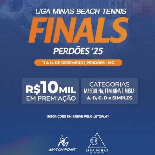 Capa do evento Finals 2025 - Liga Minas de Beach Tennis- Perdes