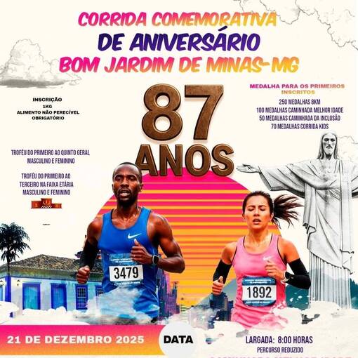 Event cover Corrida de Aniversrio Bom Jardim de Minas