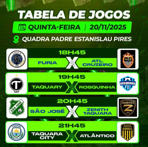 Event cover COPA TAQUARA/QUINTA FEIRA