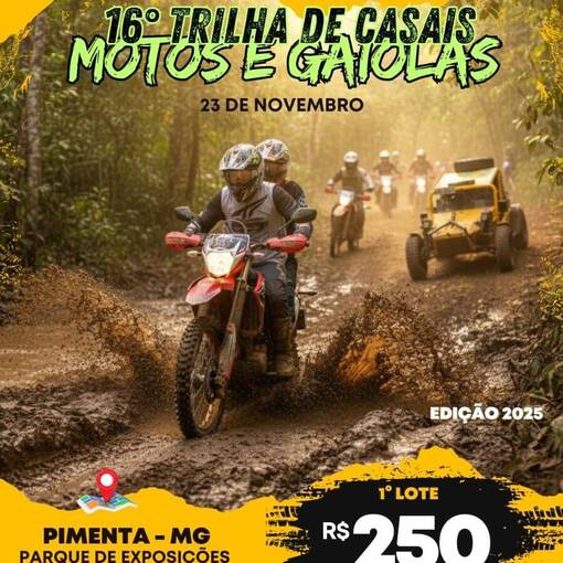 Event cover 16 TRILHA DE CASAIS MOTOS E GAIOLAS 