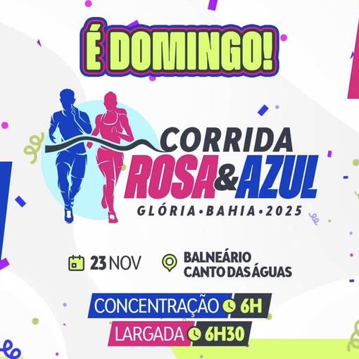 Capa do evento Corrida Rosa & Azul - Glria-BA