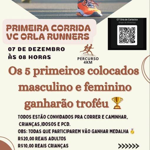 Event cover PRIMEIRA CORRIDA VC ORLA RUNNERS