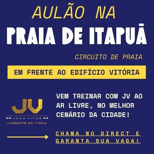Couverture de l'vnement CIRCUITO DE PRAIA JOAO VITOR - AULAO NA PRAIA DE ITAPOA