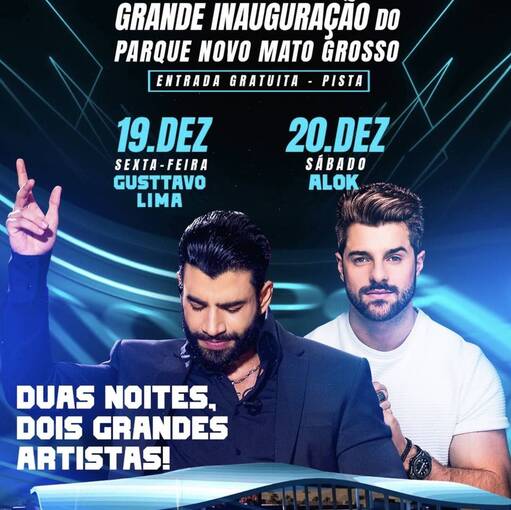 Event cover SHOW ALOK - INAUGURA��O PARQUE NOVO MATO GROSSO 
