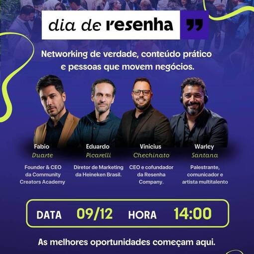 Couverture de l'vnement DIA DE RESENHA - 09/12