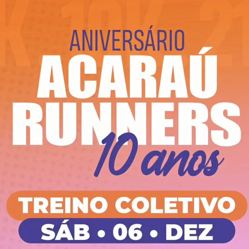 Event cover ANIVERS�RIO ACARA� RUNNERS