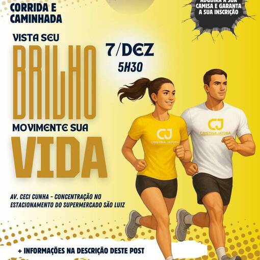 Event cover Corrida Vista o seu brilho Movimente sua Vida - Avenida Ceci Cunha 07/12/2025