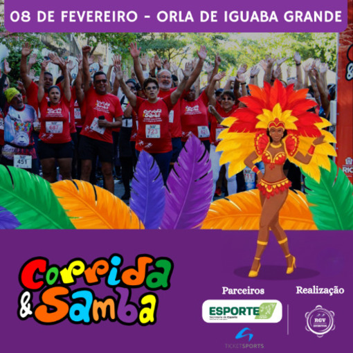 Capa do evento Corrida e Samba - Pr� Carnaval Iguaba Grande