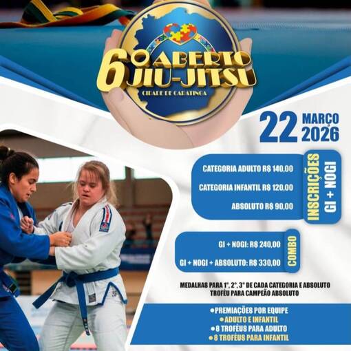 Capa do evento 6� Aberto de Jiu-Jitsu de Caratinga