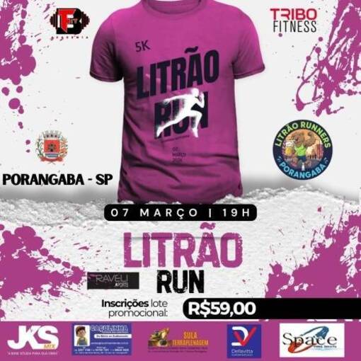 Event cover 1� Litr�o Run Corrida Noturna | Porangaba-SP