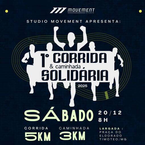 Event cover 1� Corrida & Caminhada Solid�ria Movement Studio